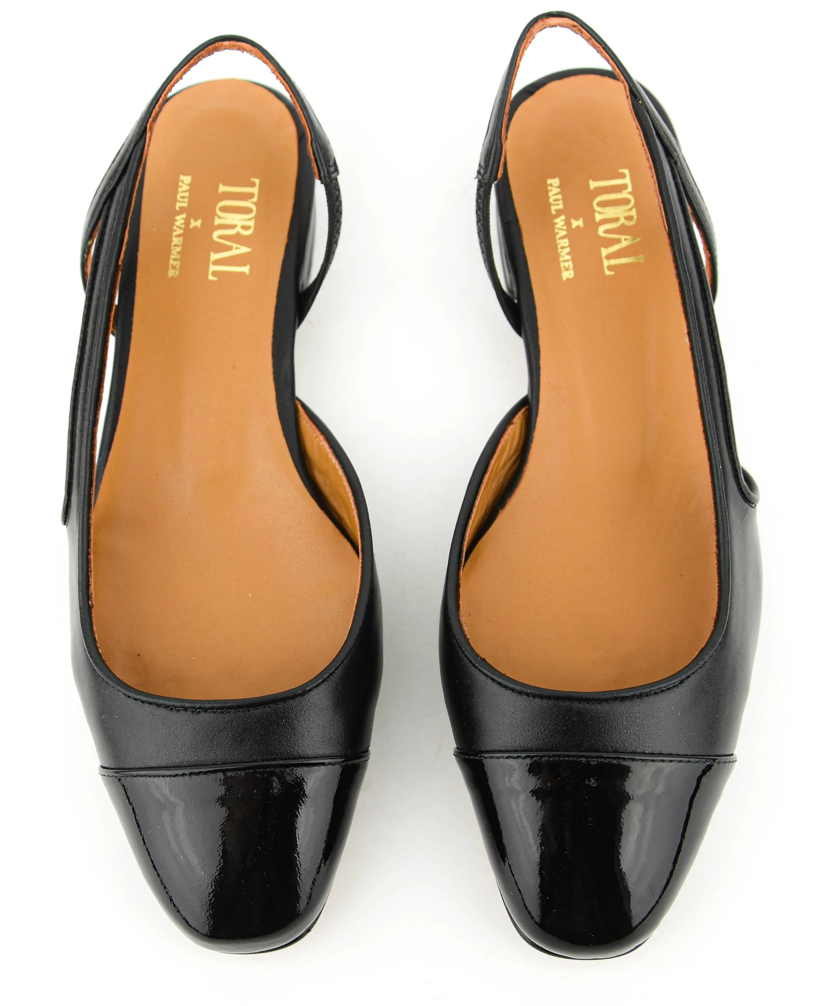 TORAL X PW MANHATTAN SLINGBACK BALLERINA BLACK