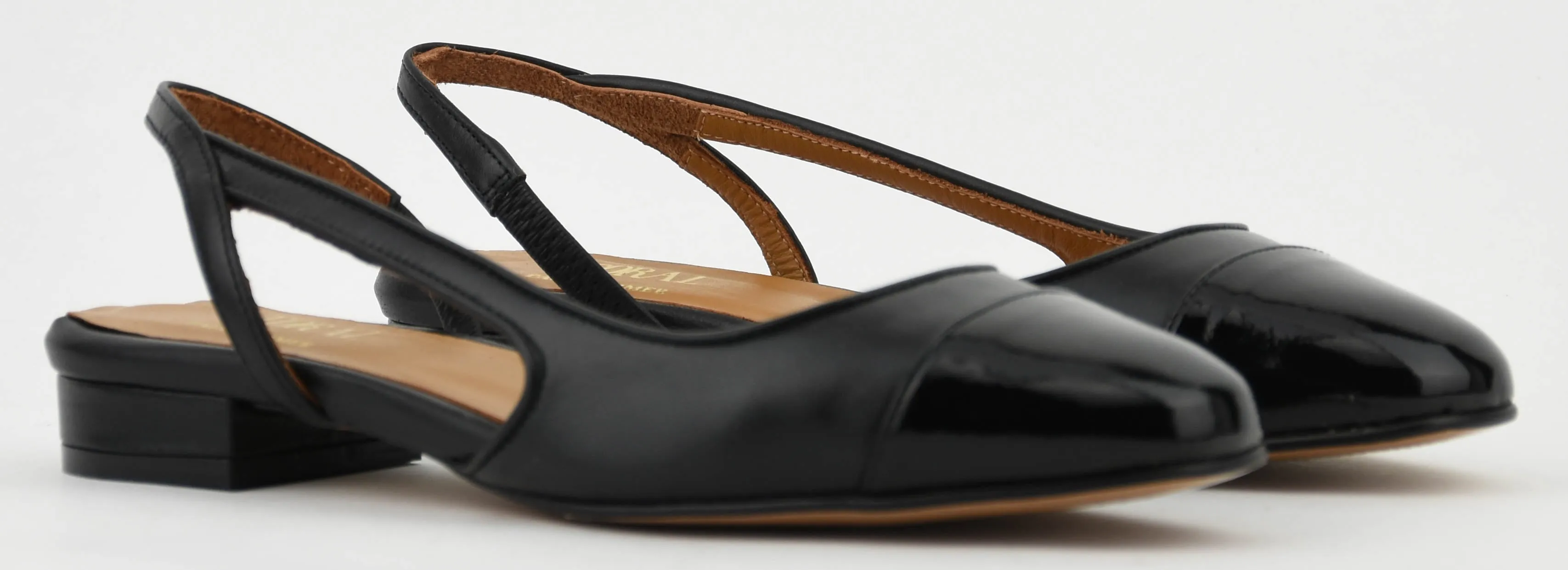 TORAL X PW MANHATTAN SLINGBACK BALLERINA BLACK