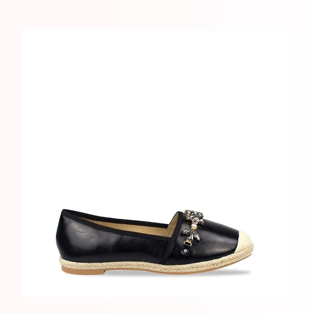 TORI Espadrille Metallic With Gems