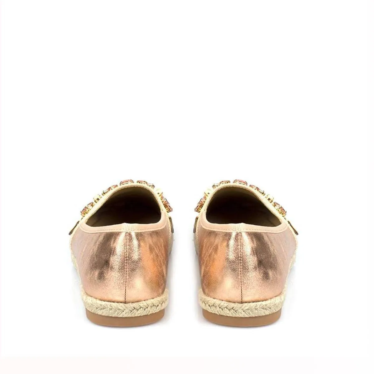 TORI Espadrille Metallic With Gems