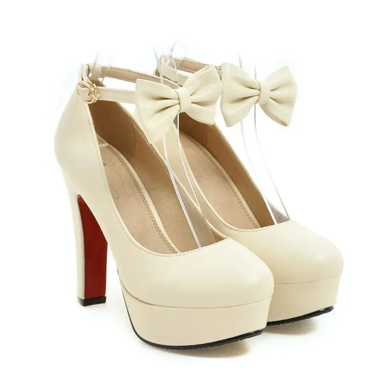 Trendy Mary Jane Bowtie High Heels