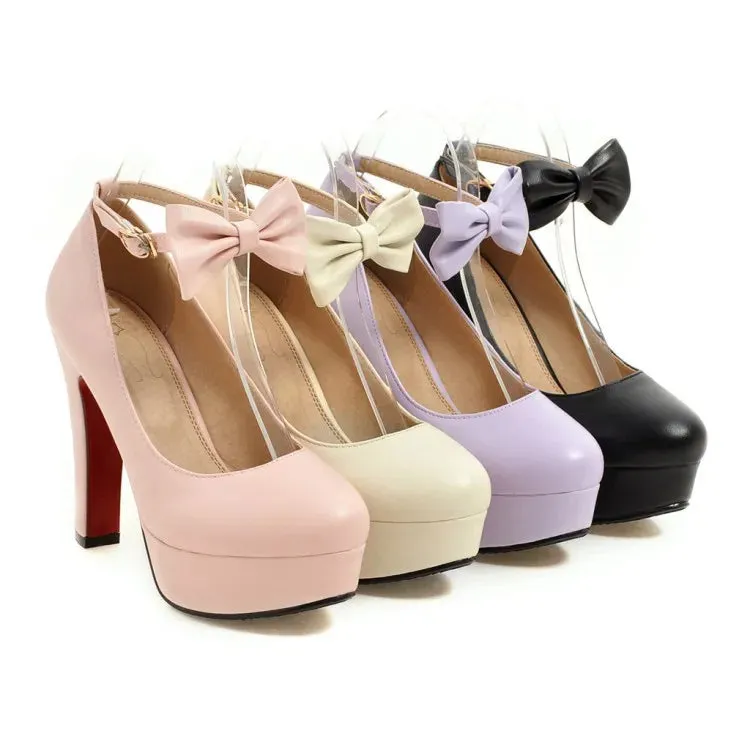 Trendy Mary Jane Bowtie High Heels