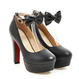 Trendy Mary Jane Bowtie High Heels