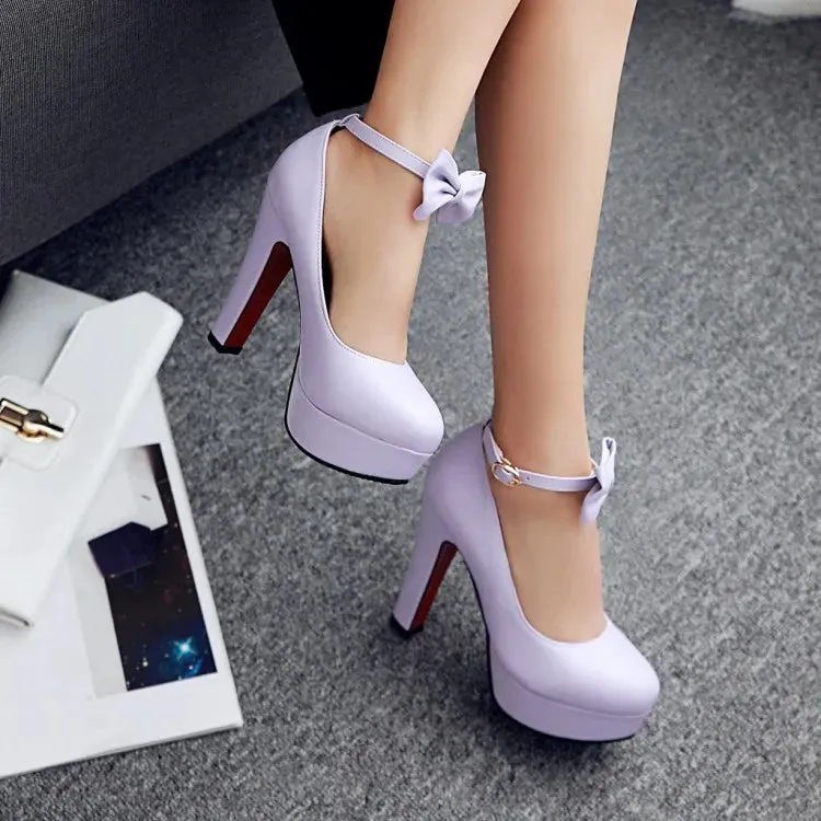 Trendy Mary Jane Bowtie High Heels