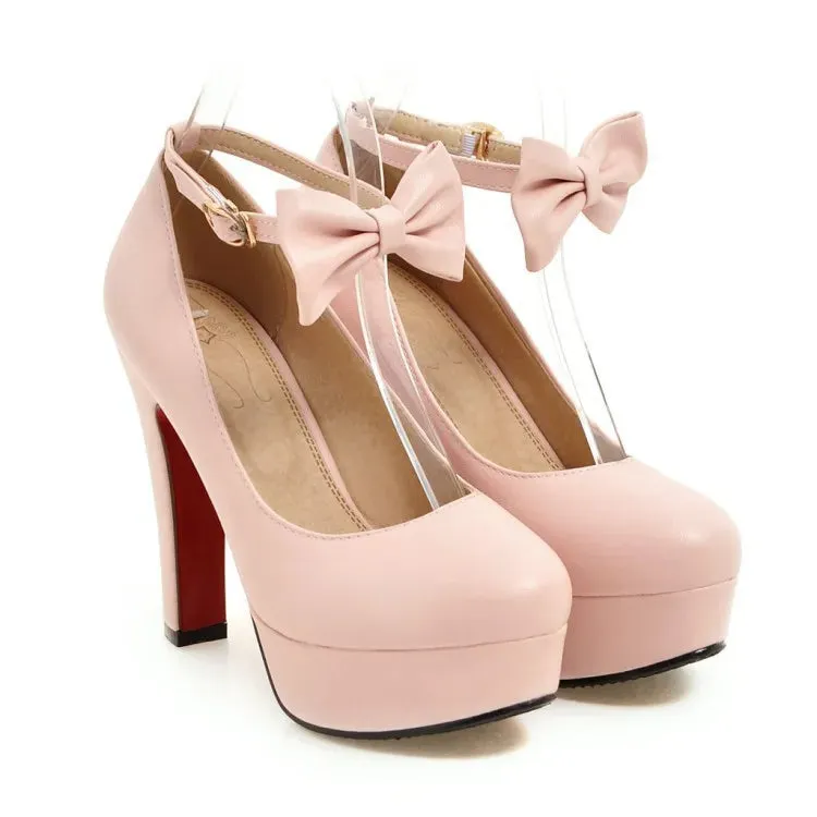 Trendy Mary Jane Bowtie High Heels