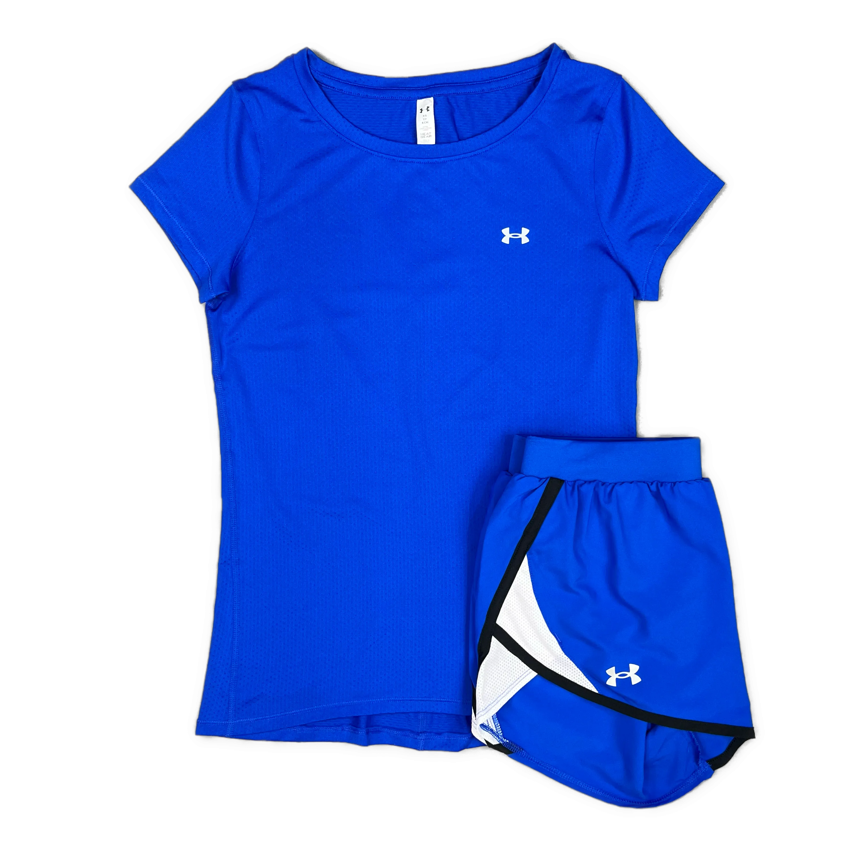 Under Armour Women's Fly T-Shirt / Shorts Set - Royal Blue