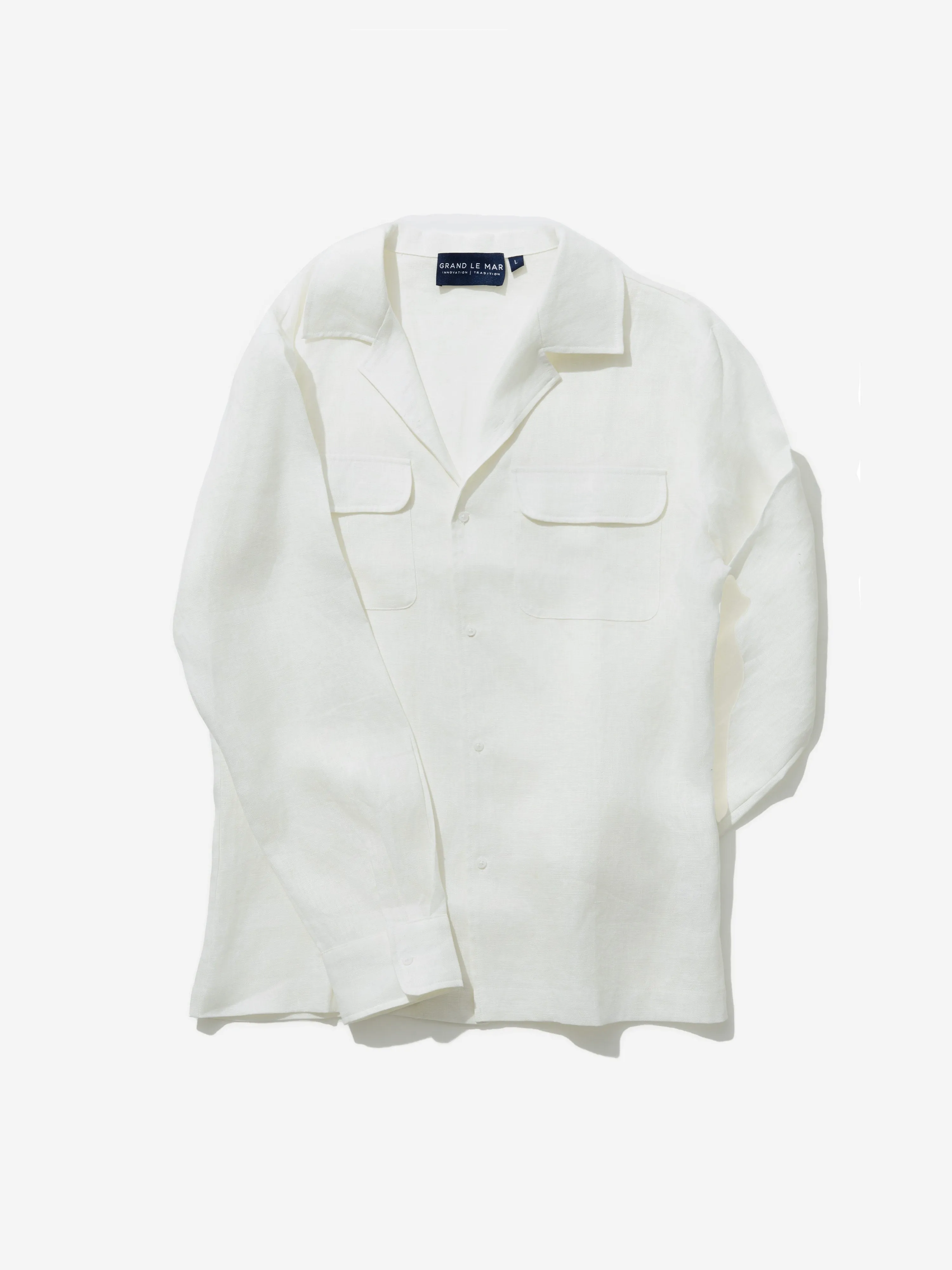 White Linen Camp Shirt