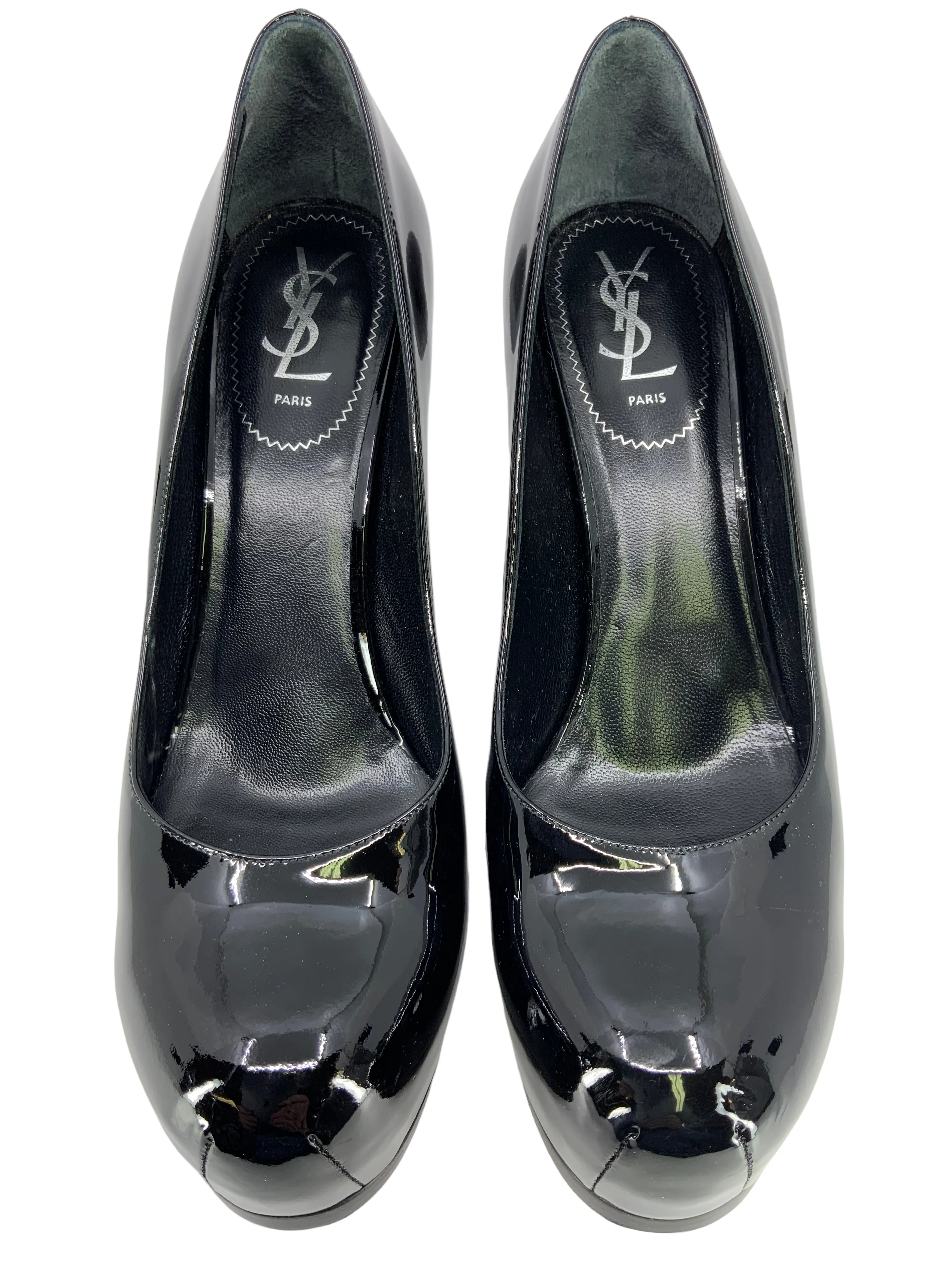 Yves Saint Laurent YSL Tribtoo Patent Leather Platform Pumps Size 11.5